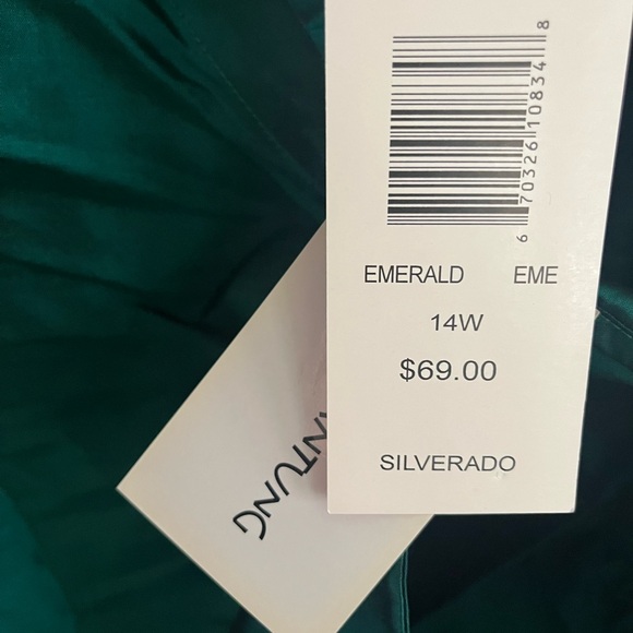 Emerald silk wrap blouse top - Picture 2 of 4